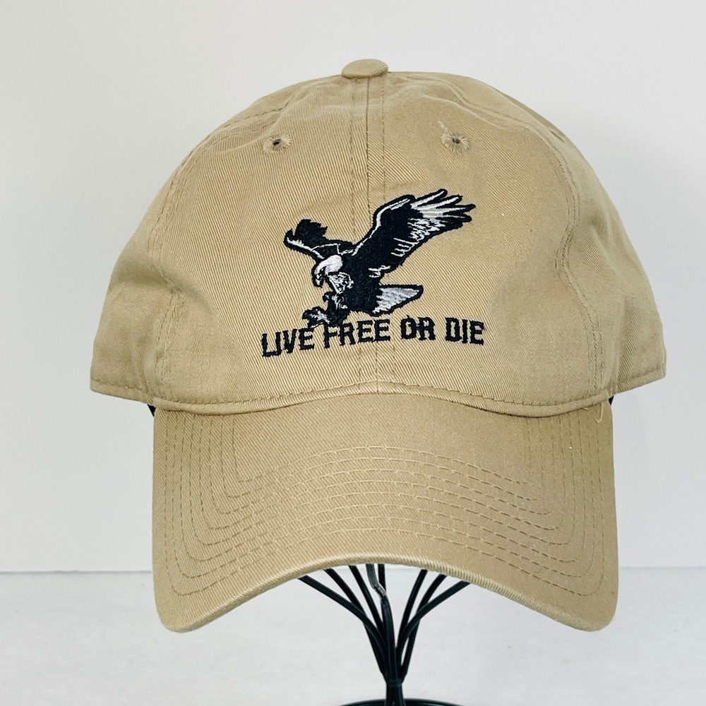 Rapid Dominance Hat Unisex OS Live Free Or Die Khaki Eagle Dad Cap Excellent